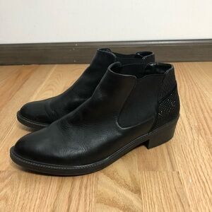 Ara Studded Leather Ankle Boots Black 6 1/2 Women’s Shoes